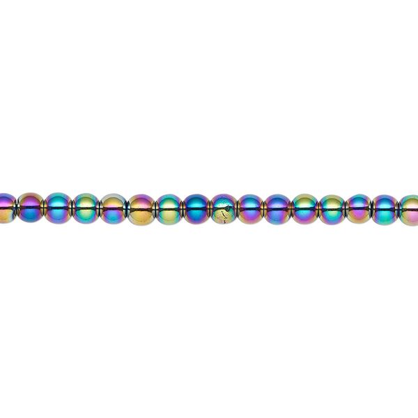 Hemalyke&trade; 1pkg1, rainbow round bead 15.5-16 inch 3mm image number 0