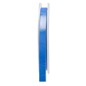 Cord, leather, blue, 8mm flat. Sold per 25-yard spool.
