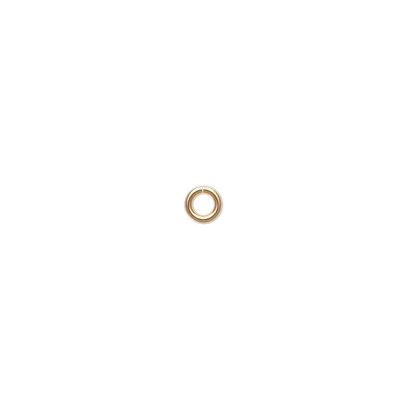 Jump ring 1pkg20 14Kt gold-filled, 4mm round, 19 gauge / 2.2mm inside diameter image number 0