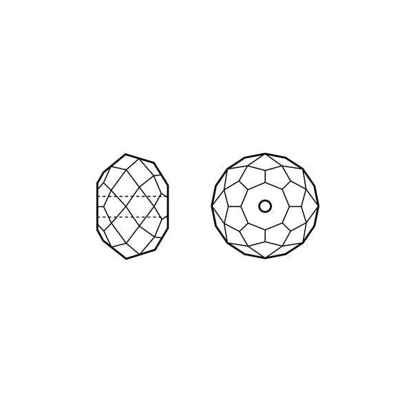 Bead 1pkg720 crystal urban grey, Swarovski&reg;, 4x3mm rondelle 5040 image number 1