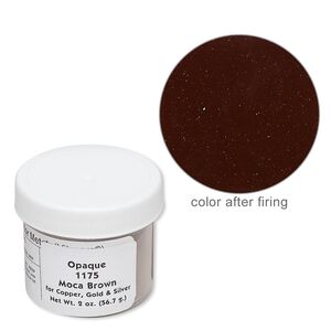 Enamel, Vitrearc&copy;, pkg/2-ounce jar, opaque moca brown, (1175).