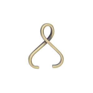 Bail, ice-pick pendant, antique gold-plated brass, 21x6mm with 11mm grip length. Sold individually.