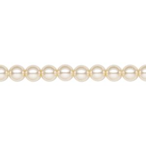 Pearl 500pk creamrose, Preciosa Czech crystal 5mm round