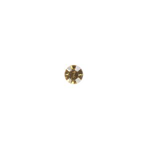 Chaton, glass rhinestone, light topaz, foil back, 5.27-5.44mm faceted round, SS24. Sold per pkg of 24.
