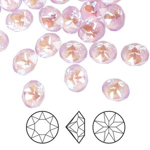 Chaton 6pk crystal lavender DeLite, Crystal Passions&reg; 8.16-8.41mm round SS39 1088