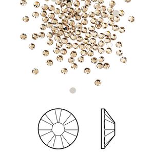 Flat back 1440pk light Colorado topaz foil back, Swarovski&reg; 1.7-1.9mm rose round SS5 2058