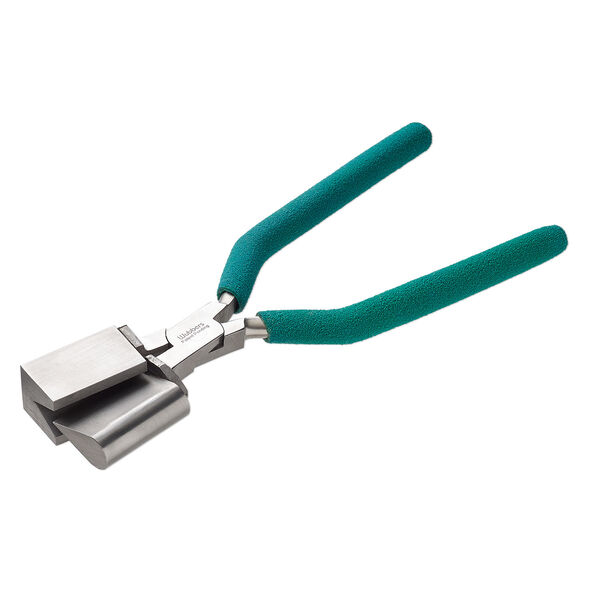 Pliers, Wubbers&reg; Designer Mandrel, pkg/1, teardrop, steel and rubber, green, 7 inches. image number 1