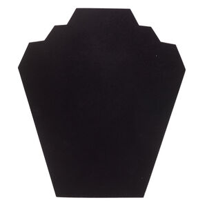 Display, necklace, flocked cardboard, 9 x 8 x 4-3/4 inches locking easel. Sold per pkg of 6.