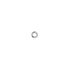 Jump ring 1pkg500 gunmetal-plated, 4mm round, 20 gauge / 2.4mm inside diameter / brass