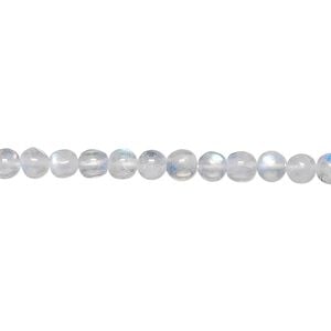 Rainbow moonstone 1pkg1, hand-cut round bead natural 15.5-16 inch 4mm