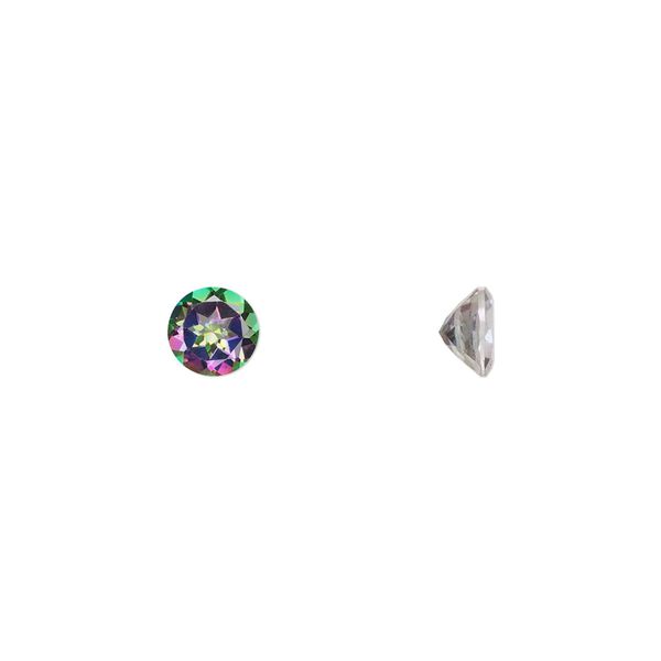 Luster topaz 1pkg1, hand-cut faceted round gem 6mm image number 0