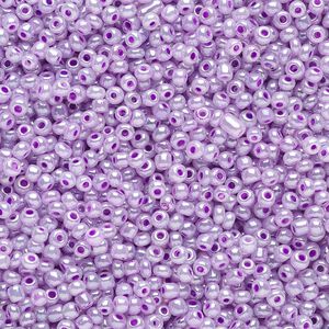 Seed bead, Ming Tree&trade;, glass, pkg/1 pound, #11 round, opaque ceylon purple.