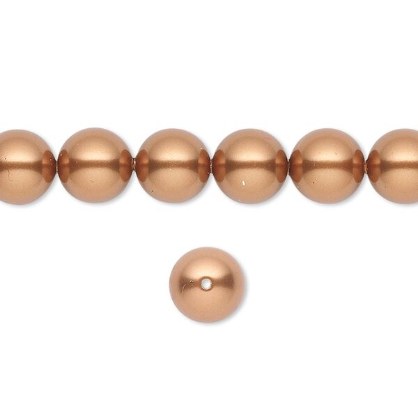 Pearl 250pk copper, Swarovski&reg; 8mm round 5810 image number 0