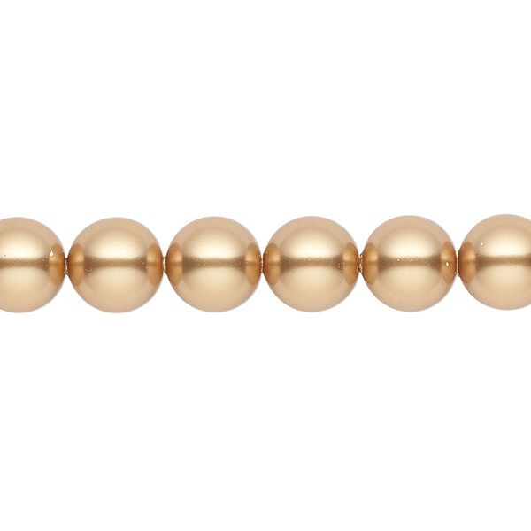 Pearl 250pk bright gold, Swarovski&reg; 8mm round 5810 image number 0