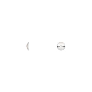 Bead cap, sterling silver, 4x1.5mm round, fits 4-6mm bead. Sold per pkg of 20.
