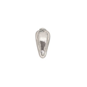 Bail, ice-pick, sterling silver, 14x6mm triangle, 11mm grip length. Sold individually.