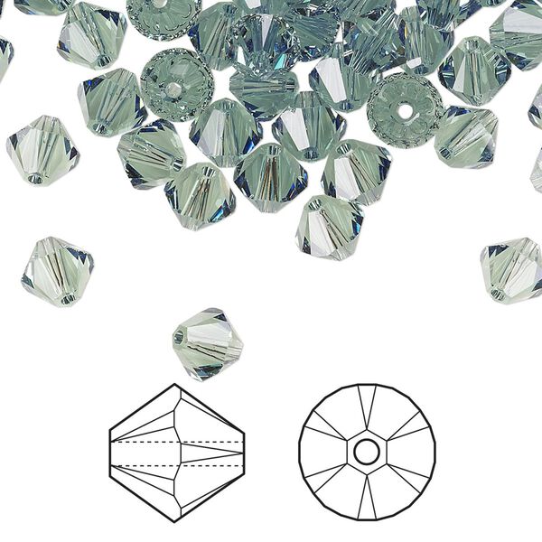 Bead 360pk erinite, Swarovski&reg; 6mm XILION bicone 5328 image number 0
