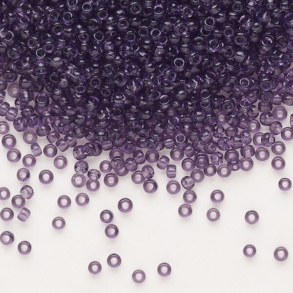Seed bead, Dyna-Mites&trade;, glass, pkg/1/2kg, #11 round, transparent amethyst purple, (11 11/0 RR). image number 0