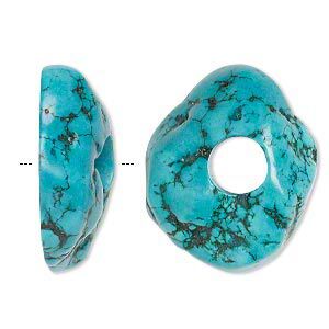 Magnesite 1pkg1, freeform donut focal 30x25mm-38x33mm