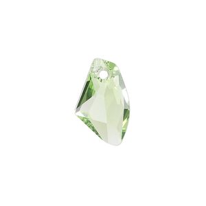 Drop 48pk peridot, Swarovski&reg; 19x11mm pendant galactic vertical 6656