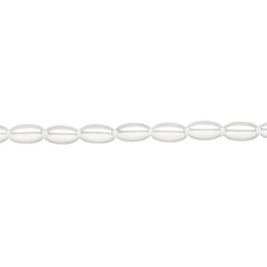 Pearl 1pk white, Celestial Crystal&reg; 6x3.5mm rice 15.5-16 inch