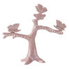 Display, "pewter" (zinc-based alloy) and enamel, lavender, 4-1/2 x 5 x 2 inch tree with butterflies. Sold individually. image number 0