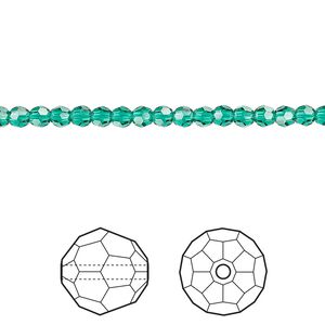 Bead 12pk emerald, Crystal Passions&reg; 3mm round 5000