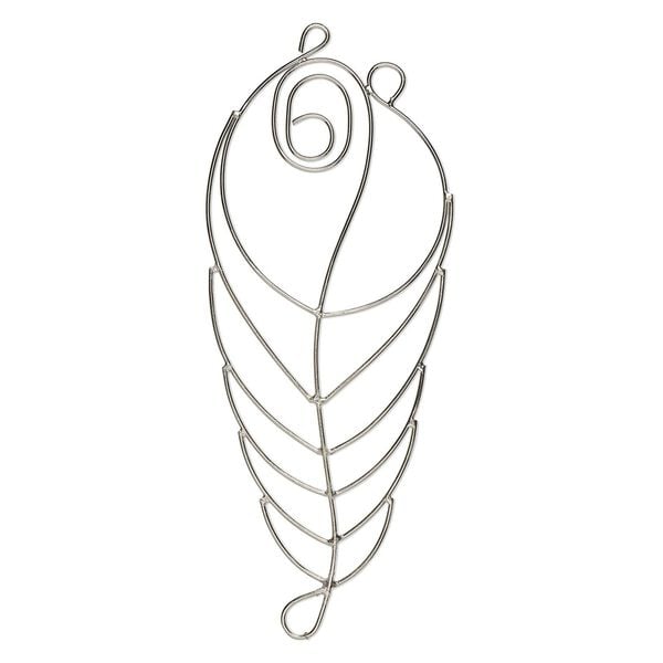 Wire frame, steel, 8 x 3-3/4 inch feather. Sold individually. image number 0