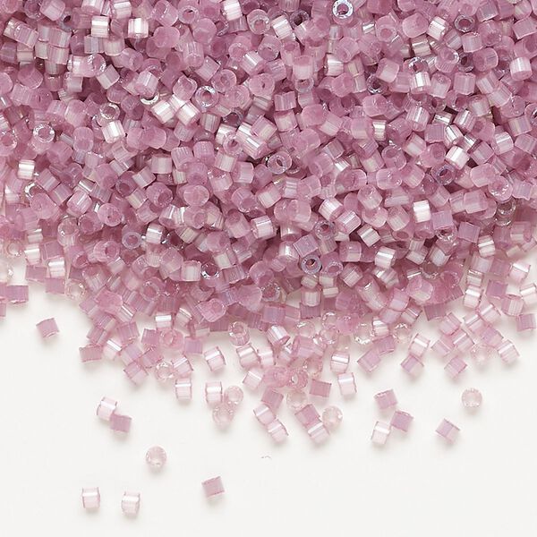 Seed bead, Delica&reg;, glass, pkg/250g, #11 round, opaque silk satin inside dyed color orchid (DB-1806). image number 0