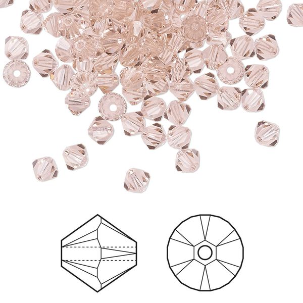Bead 1440pk vintage rose, Swarovski&reg; 4mm XILION bicone 5328 image number 0
