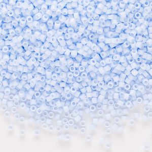 Seed bead, Delica&reg;, glass, pkg/50g, #11 round, opaque glass enamel light sky blue (DB-1497-1).