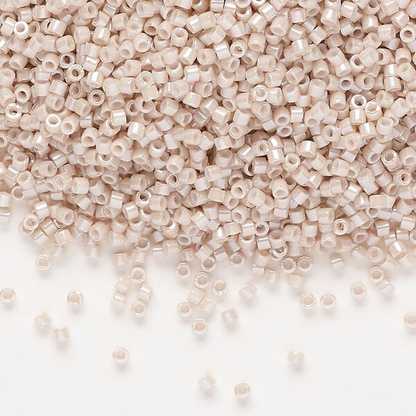 Seed bead, Delica&reg;, glass, pkg/50g, #11 round, opaque glazed luster pink champagne (DB-1535-1). image number 0