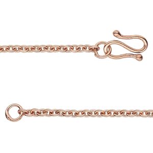 Chain 1pkg1 copper-plated cable, 2.5mm / s-hook clasp, antique brass 36 inch