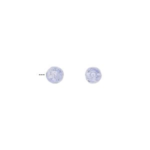 Tanzanite 1pkg2, half-drilled faceted round bead 4mm