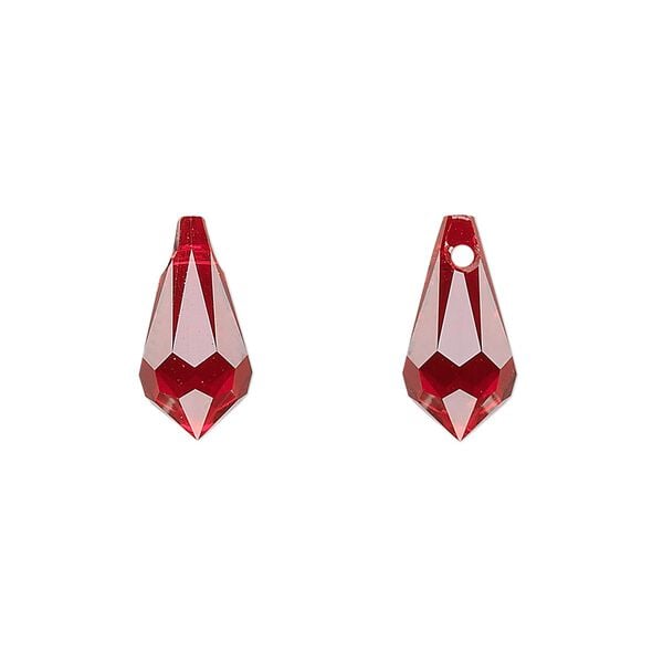 Drop 144pk Siam, Swarovski&reg; 15x7.5mm pendant teardrop 6000 image number 0