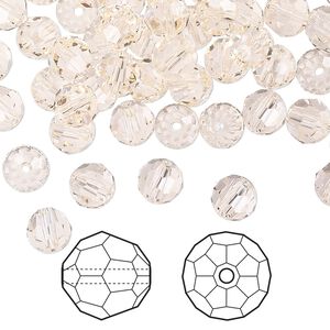 Bead 144pk silk, Crystal Passions&reg; 6mm round 5000