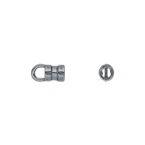 Crimp end 1pkg2 gunmetal-plated pewter, 6x5mm tube / loop / 2.7mm inside diameter, JBB Findings