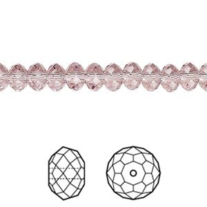 Bead 360pk light amethyst, Swarovski&reg; 6x4mm rondelle 5040