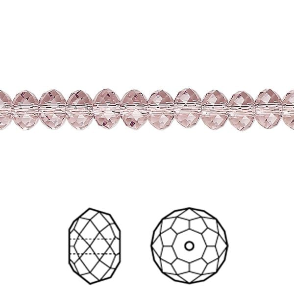 Bead 360pk light amethyst, Swarovski&reg; 6x4mm rondelle 5040 image number 0