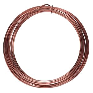 Wire, ParaWire&trade;, antiqued copper, square, 21 gauge. Sold per 7-yard section.