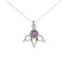 Drop 1pkg1, antiqued sterling silver and amethyst (natural), 14.5x12.5mm open image number 0