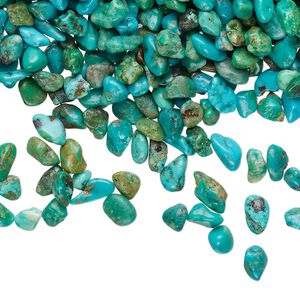 Turquoise 1pkg2oz, undrilled inlay chip blue-green mini
