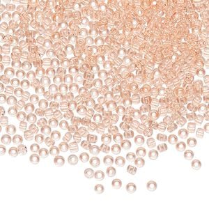 Seed bead, TOHO BEADS&reg;, glass, pkg/7.5g, #11 round, transparent rosaline (TR-11-11).