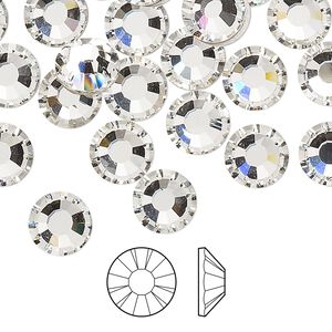 Flat back 144pk crystal foil back, Preciosa MAXIMA Czech crystal hotfix rhinestone 8.41-8.67mm chaton rose round SS40