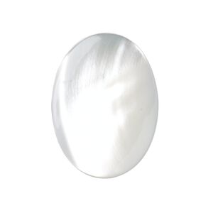 Cabochon, mother-of-pearl shell (bleached), white, 30x22mm calibrated oval. Sold individually.