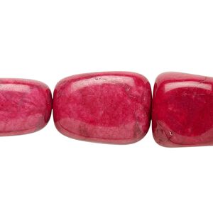 Howlite 1pkg1, tumbled nugget bead 15.5-16 inch medium to large