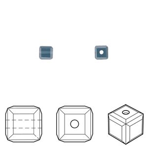 Bead 12pk Montana, Crystal Passions&reg; 4mm cube 5601
