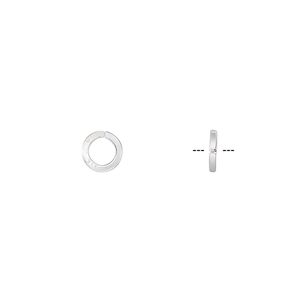 Jump ring 1pkg20 sterling silver, 6mm round / square wire, 18 gauge / 4mm inside diameter