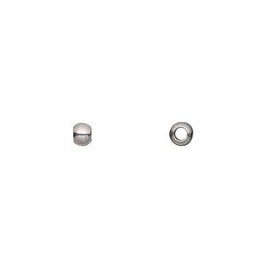 Bead, stainless steel, 4x3mm rondelle. Sold per pkg of 100.