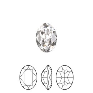 Fancy stone 144pk crystal foil back, Preciosa MAXIMA Czech crystal rhinestone 14x10mm oval